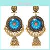 Ethnic Style Simulation Gemstone Decoration Women Necklace And Earring Set For Boho Fashion Lovers