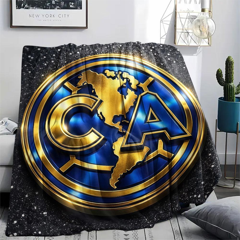 1PC Club America Patterned Flannel Blanket Suitable For All Seasons for Home Decor Warmth and Comfort Gifts Holiday Present