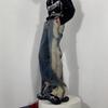 American high street vibe washed retro micro-flared jeans men's hiphop loose and thin trousers trendy pants trendy