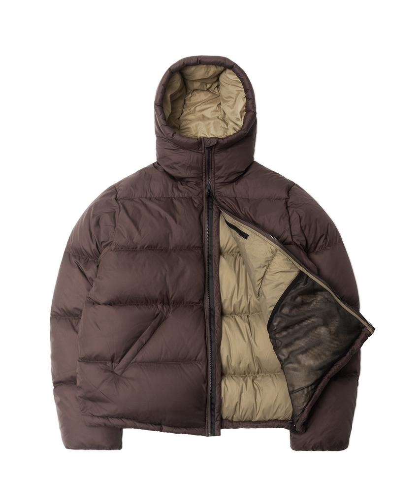 Qt8 Garments Rg Duck Down Heavyweight Hoodie Jacket (Brown)