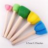 5pcs Child Interactive Puzzle Toys Children Drawing Toy Graffiti Assistance Tool Paint Brush Sponge Brush Finger Painting Parent