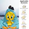 1pc cartoon bird yellow Outdoor Blanket - Throw Blanket, Soft , Flannel Blankets, Living Room, Travel, Camping-1102121