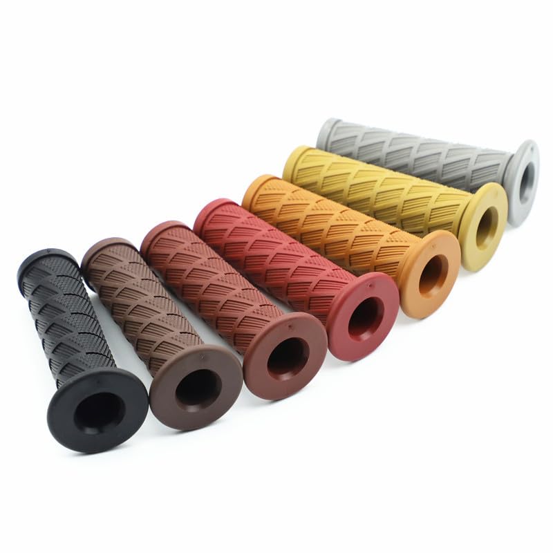 Beatus Retro Design Bike Handle Grip 0.9 inch (22.2 mm) Universal Grip Left and Right Set (Gray)