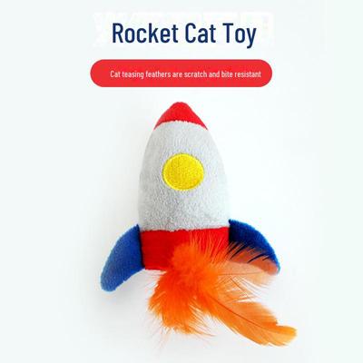 New Aviation Series: Interactive Rocket Flying Saucer Plush Cat Toys