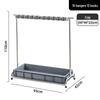 Stainless Steel Floor-Standing Mop Rack with Draining Shelf and Free Shipping
