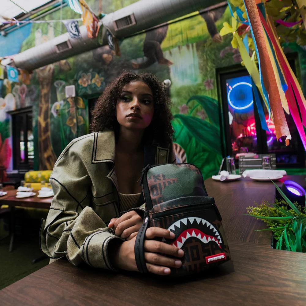 New SPRAYGROUND Polyester Casual Bag, Crossbody Bag Unisex Army Green W0835403