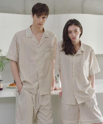 [CEID] [2PACK] (Uniseks) Klassieke Augustine Korte Mouw Pyjamaset [Verzonden vanuit Korea] 100% Authentiek