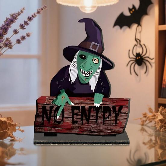 Halloween Ornament 2D Acrylic Skeleton Decoration for Home Office Cafe Studio Scary Horror Skeleton Sculpture Party Prop Table Ornament Gifts