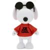 Takara Tomy Arts Peanuts Action Flocked Mascot Snoopy (Joe Cool) Plush Toy, Approximately 8cm Tall
