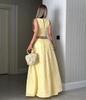 Cross2026 Sleeveless Long Dress & Pocket Set: Casual Europe Spring/Summer Two-Piece for Women