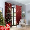 2pcs 2D flat printing Merry Christmas Window Curtains merry christmas1 100% Polyester Without Electricity Spring Use for