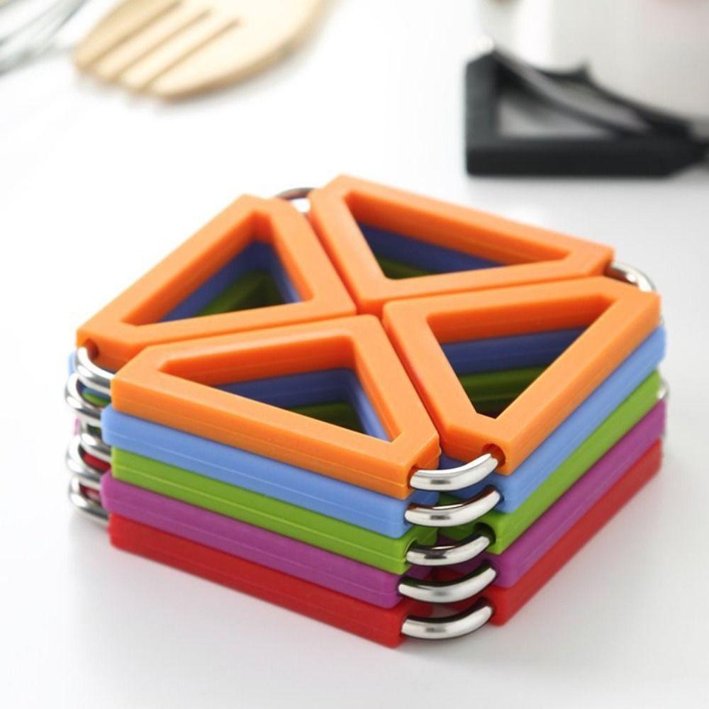 With Stainless Steel Frame Expandable Pot Mat Foldable Heat Resistant Pad  Dining Table