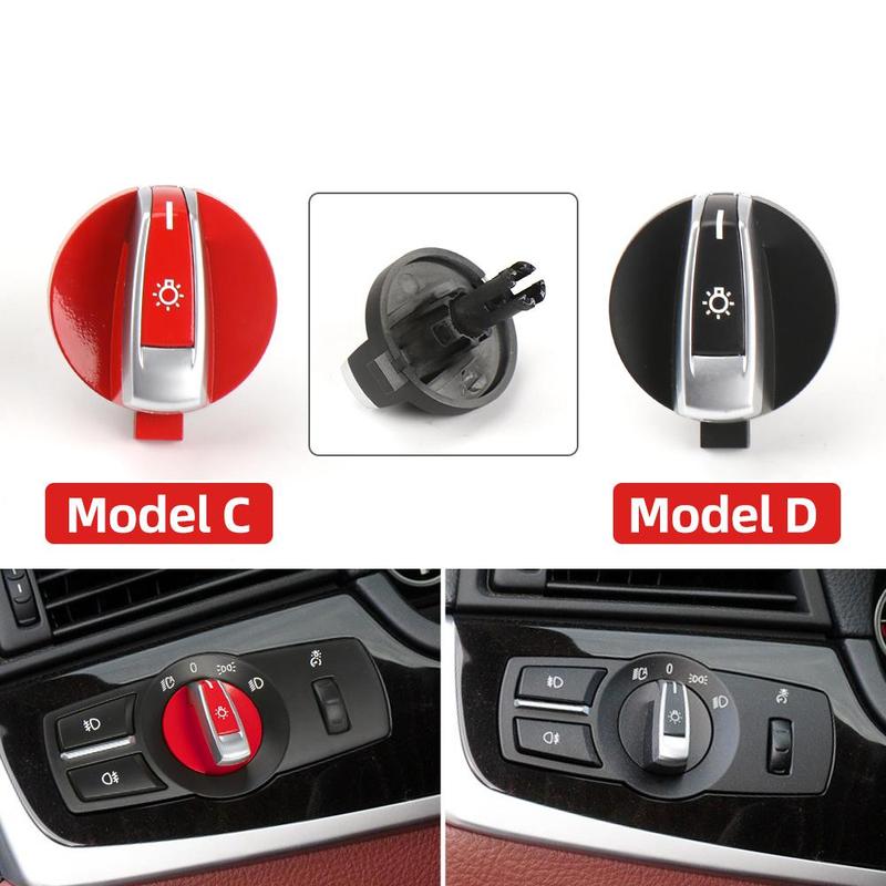 New Car Front Headlight Switch Rotation Button For BMW 5 7 Series F10 F07 F02 Head Light Lamp Switch Control Konb Button Cover