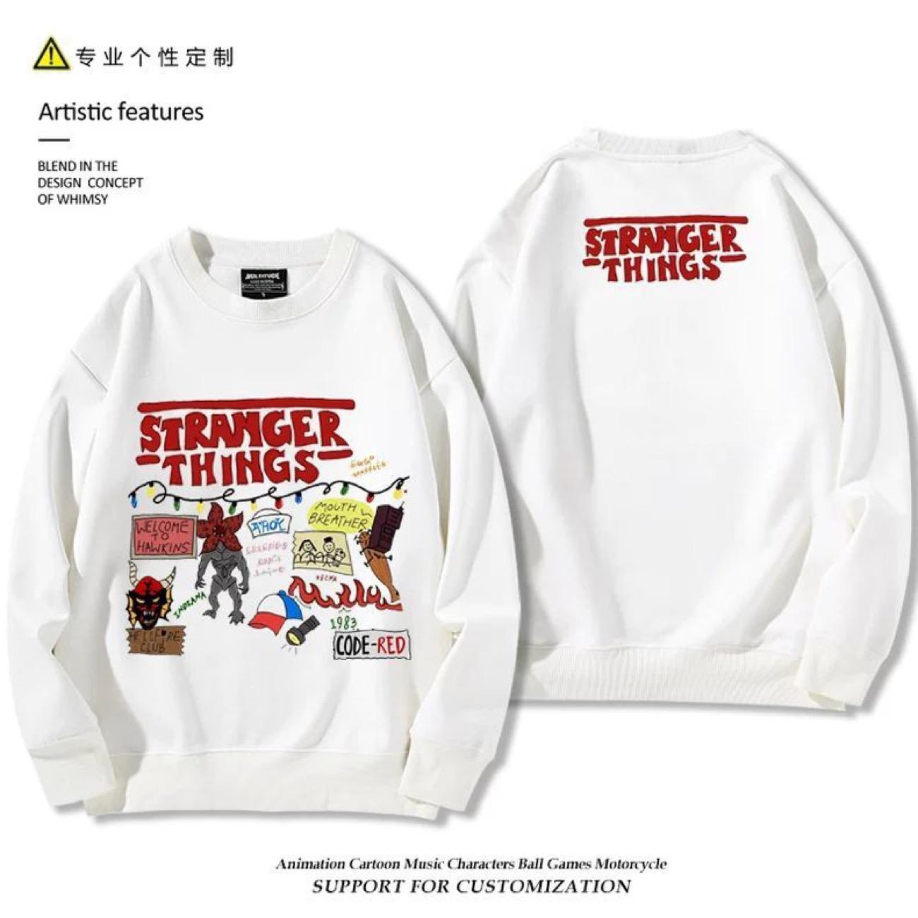 

Світшот Stranger Things Пальто Мода осінній одяг white11-S білий