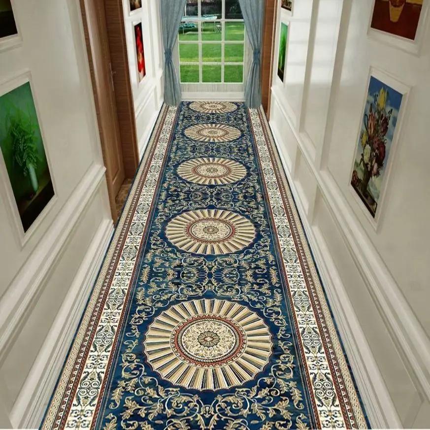 

Роскошные стильные длинные коридорные ковры, украшения для дома, прихожей, крыльца, напольные коврики, настраиваемый размер, ковер для вестибюля отеля, коврики для лестницы 120x500cm