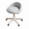 Adjustable Dressing Chair Five-Point Base Rolling Curved Backrest