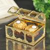 Retro Plated Candy Box Vintage Style Treasure Chest Wedding Party Sweet Container for Candies Cookies Chocolates Macarons Jewelry Small Gifts