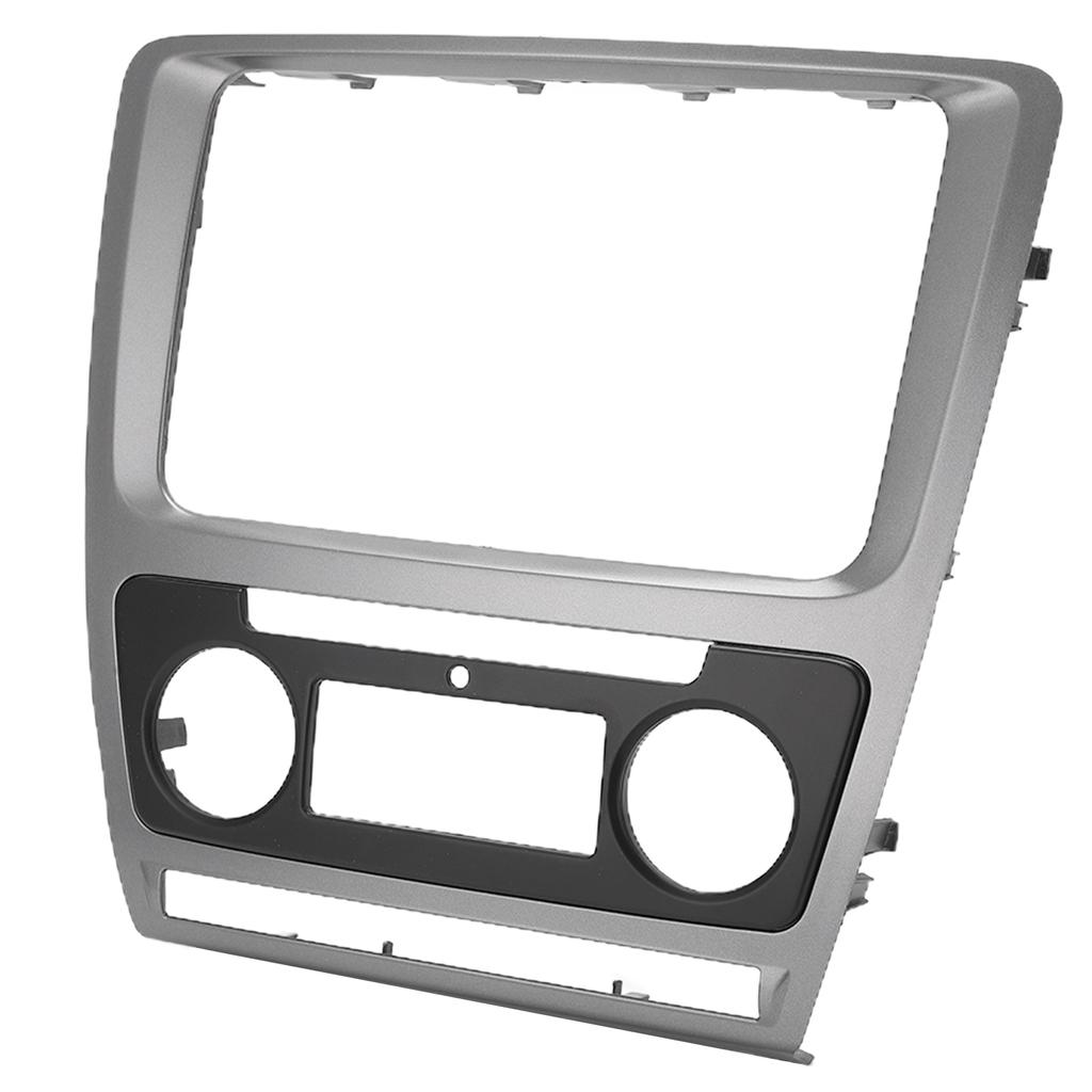 2Din Radio Stereo Fascia Frame Dash CD Panel Trim Decoration Replacement for Octavia 2008‑2013