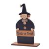 Halloween Wooden Ghost Sign Cute Ghost Witch Pumpkin Tiered Tray Decoration for Home Shelf Mantel Tabletop Windowsill Decor