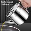 Stainless Steel Oil Filter Container with Fine Mesh 1500/2000ml Heat-Resistant Kitchen Oil Jug for Frying Lard Grease Storage Rust-Proof