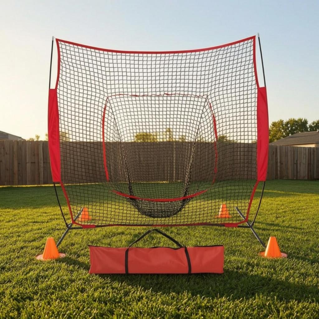 Baseball Practice Net Portable Pitching Long-Lasting