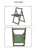 Folding Chair with Backrest: Wooden Slats, Steel Frame for Camping, Training, Meetings, Disaster Relief, and Outdoor Leisure