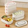 Large Capacity Stainless Steel Lunch Box Insulated Divided Food Storage Container  for Home
