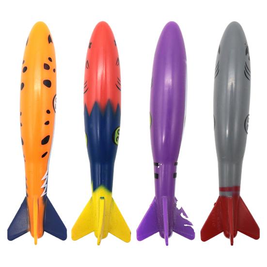 4Pcs Diving Pool Toys Underwater Swimming Throwing Diving Gliding Shark Swimming Glides Toys for Learning To Swim