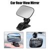 Car Interior Mirrors Baby Kids Safety Monitor Mini Rear View Mirror Makeup Mirror Sun Visor Cilps 360° Rotating Auto Ornament