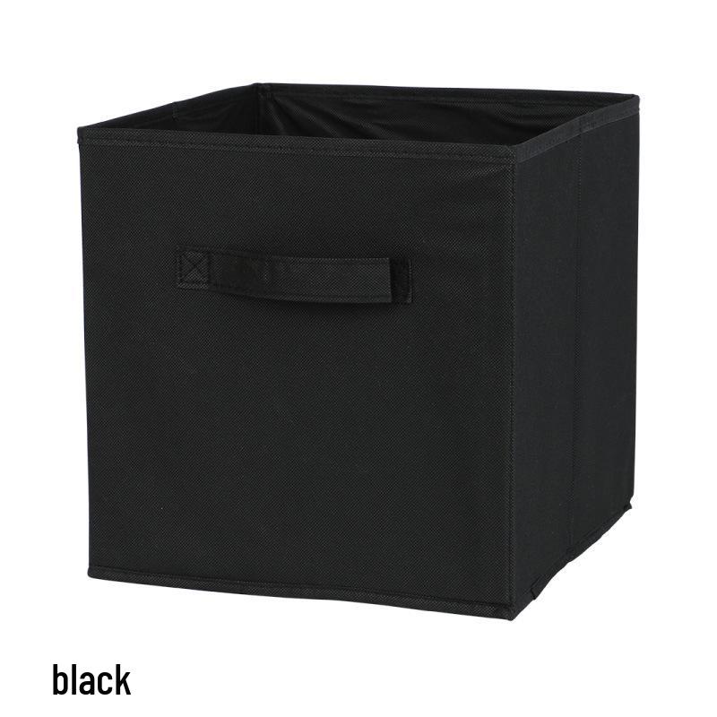 

Складной ящик для хранения из нетканого материала для одежды и канцелярских принадлежностей чёрный