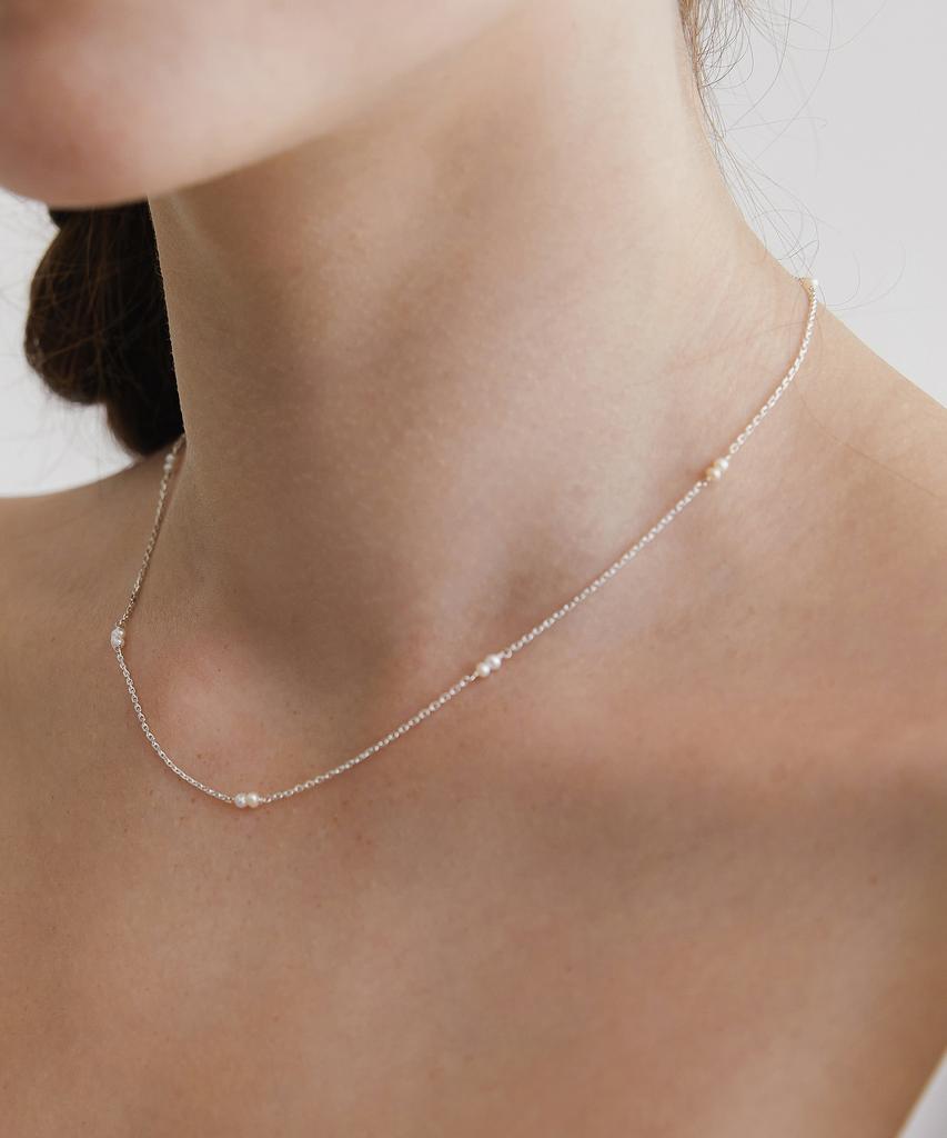 Tatiana (Silver 925) Pearl Connect Chain Necklace Nz2411