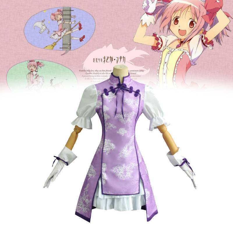 Puella Magi Madoka Magica Akemi Homura Cosplay Costume Polyester Kimono For Anime Role Play