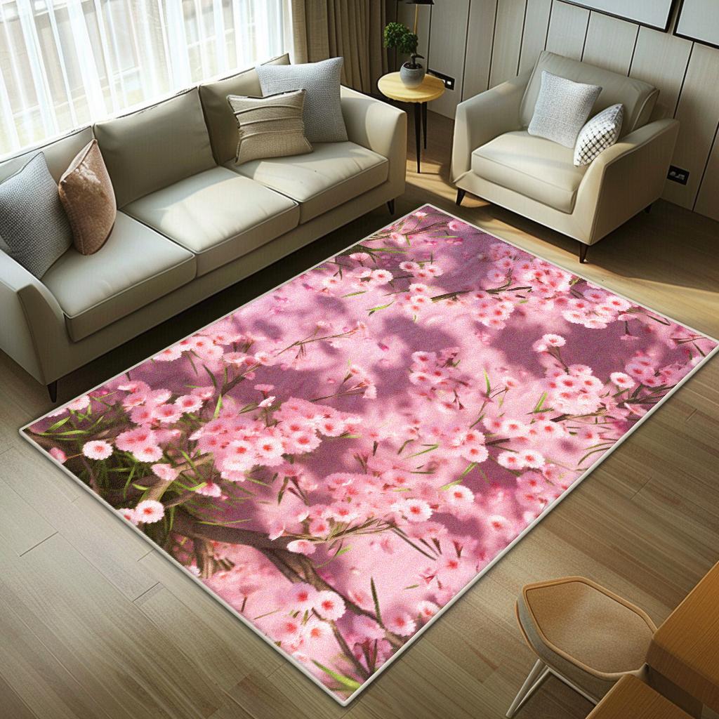 Luxe Plant Woonkamer Tapijt Moderne Decoratie Huisbank Bloemplant Vloerkleed Slaapkamer Studeerkamer Antislip Zacht Vloerkleed Opvouwbaar 60*90cm