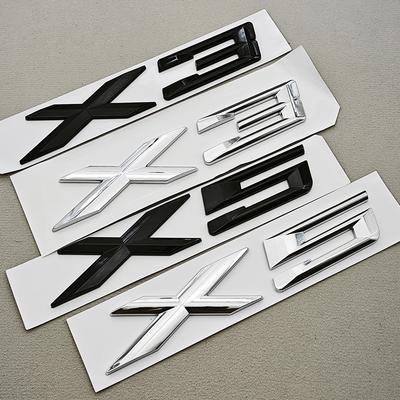 3D ABS Chrome Black Car Letter Rear Trunk Logo X3 X5 Stickr Badge Decal For X3 X5 F25 E83 XDRIVE 20d 20i 30d 30i Accessories