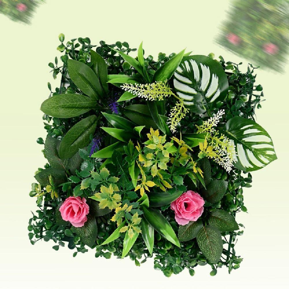 DIY Artificial Plant Wall Panel Eternal Life Artificial Fern Grass  Living Room