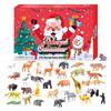 Christmas Advent Calendar with 24 Animal Figures Daily Countdown To Christmas for Kids Interactive Parent-Child Fun Gift Collection