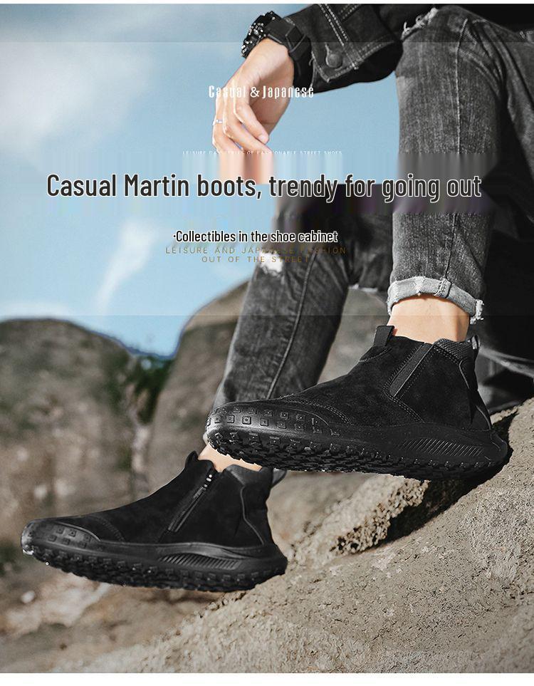 Northeast Men's Winter Snow Boots: Fur-Lined, Non-Slip, Fashionable Sports Shoes
