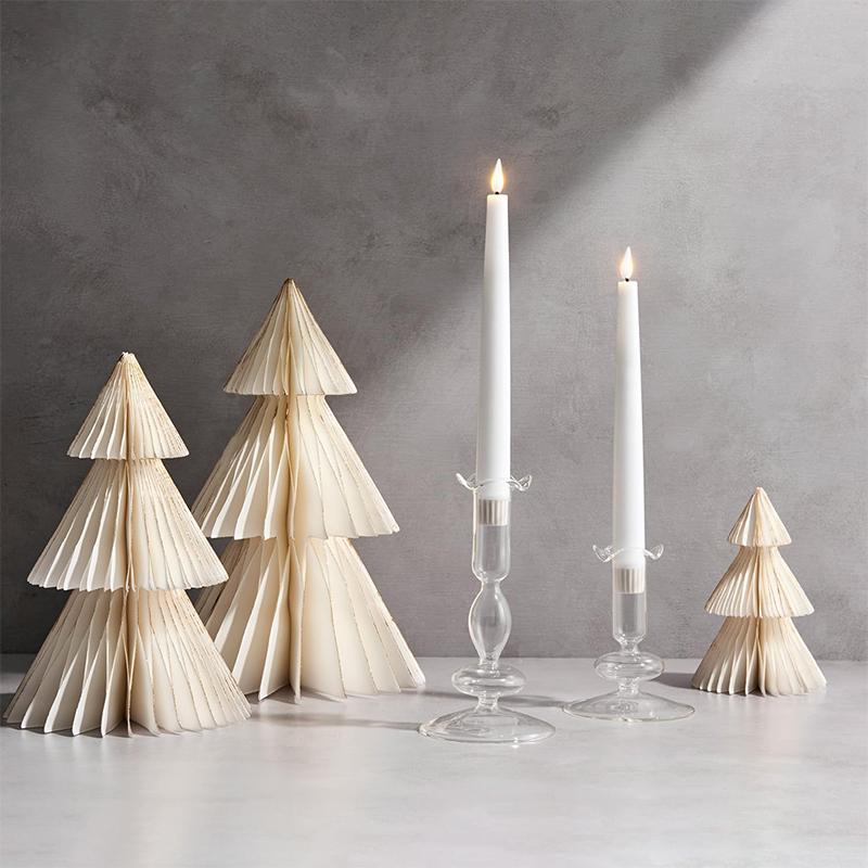 2 st/set Ljusstake Elegant Transparent För Avsmalnande Ljus Vågig Flaskmynning Hem Friterade Blomvaser Bröllop 3 Färger