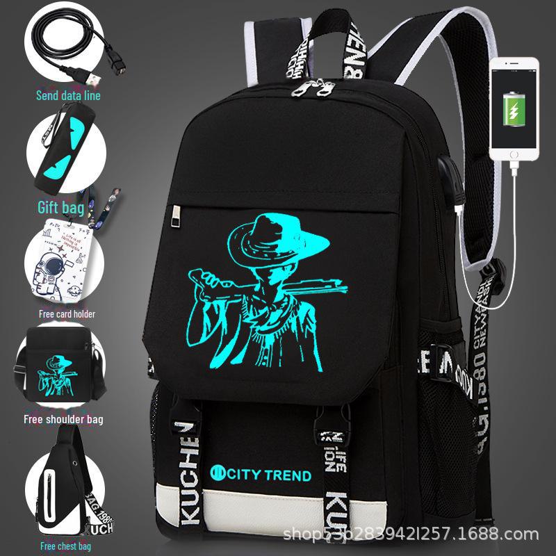 Men's Large Capacity Casual Backpack - Korean Style for High School and Junior High Students