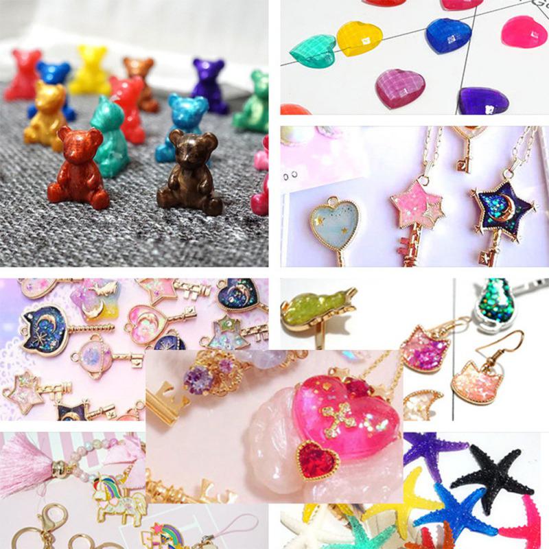 Color UV Epoxy DIY Crystal Epoxy Gel Silicone Mold Home Garden Arts Crafts Sewing Craft Supplies