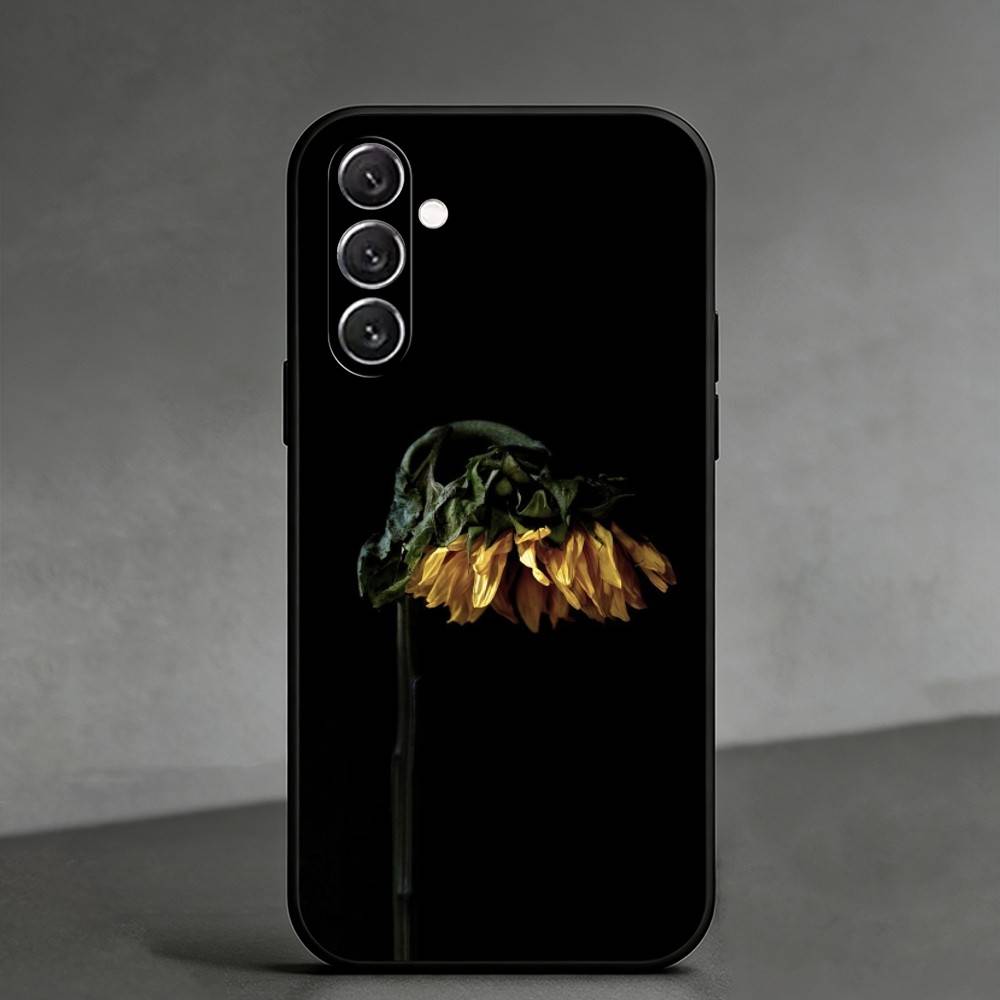 

D-DIAO s withered flowers Phone Case For Samsung Galaxy A91,80,73,72 ,71,53,52,32 ,31,22,21s,20,Soft Black Case Samsung a11