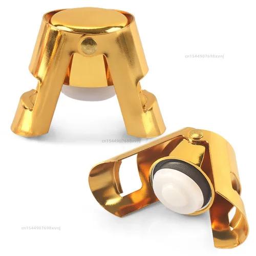 Wine Bottle Stopper Wine Beer Bottle Cork Plug Stainless Steel Champagne Sparkling Stopper Bar Tools 1PC Sealing Bottle Cap