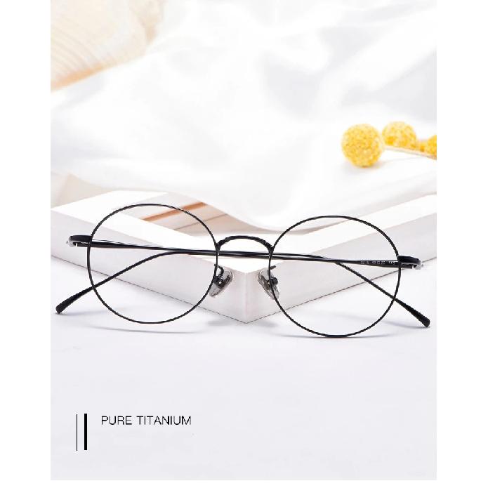 Pure Titanium Round Retro Glasses Frame Full Frame Myopia Glasses Men And Women Fashion Prescription Spectacles Frames 3216