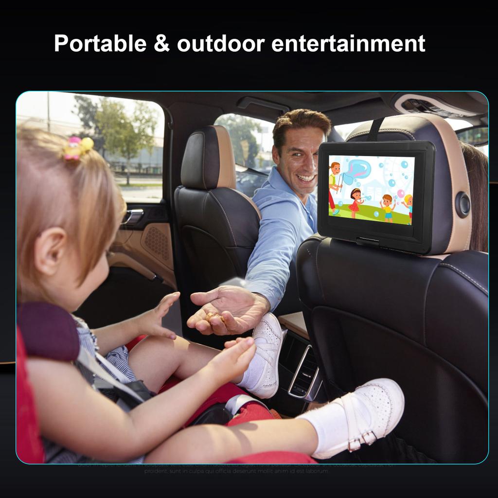 Portable DVD Player 9.8in 270 Degrees Rotatable HD Screen DVD Player with Game Function and Rechargeable Battery for