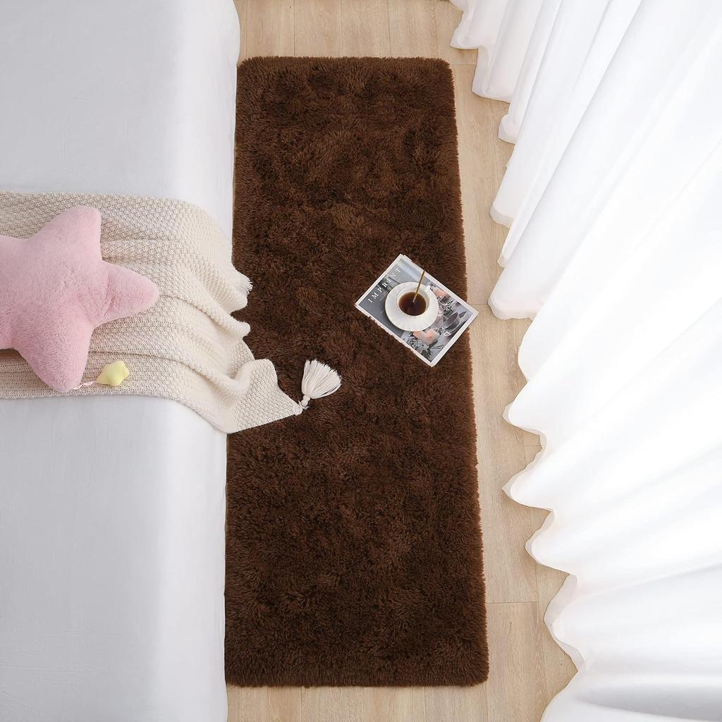 Modern Plush Long Carpet, Soft Bedroom Bedside Rug, Easy to Care for, Living Room Sofa Cushion, Home Decoration