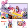 Sluban 412Pcs Construction Blocks Rabbit Bus Motor Household Blocks Happy Camping Party Model Educational Toys For Girls