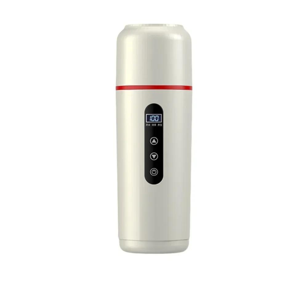 

Electric Car Kettle with LCD Monitor Conveniently Heat Water or Beverages in a Portable 500ml Design Perfect for Road Trips білий