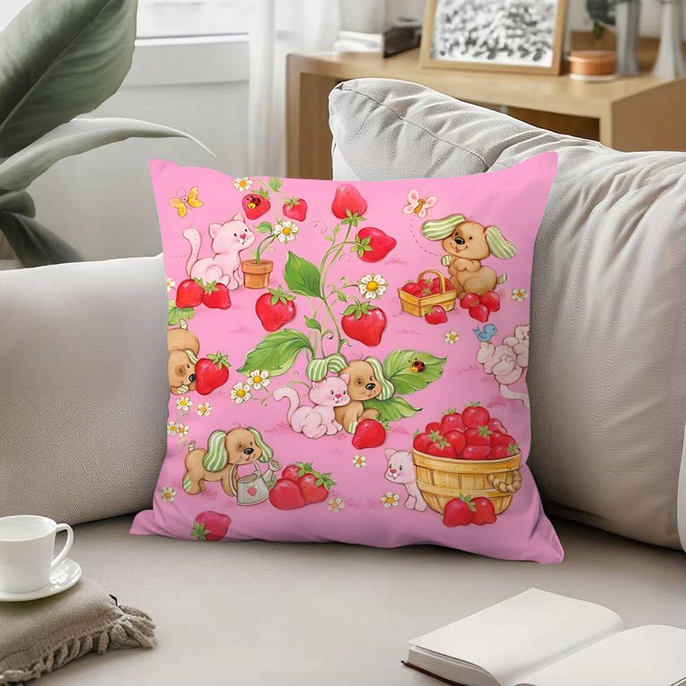 

SStrawberry SShortcakeeS Pillow Case Pattern Printed Pillowcase For Living Room Sofa Cushion Cover Bedroom Decor 40x40 cm
