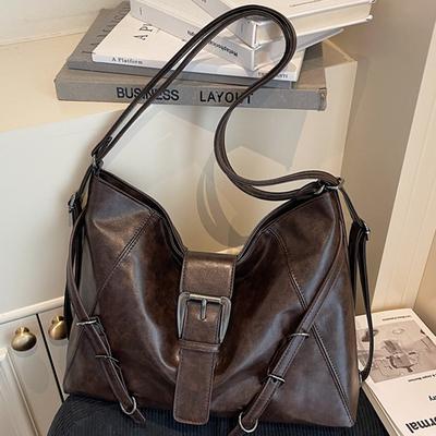 Simple and Large-capacity Lazy Wind Commuter Tote Bag Women's 2025 Autumn New Trend Shoulder Bag Foreign Style Backpack