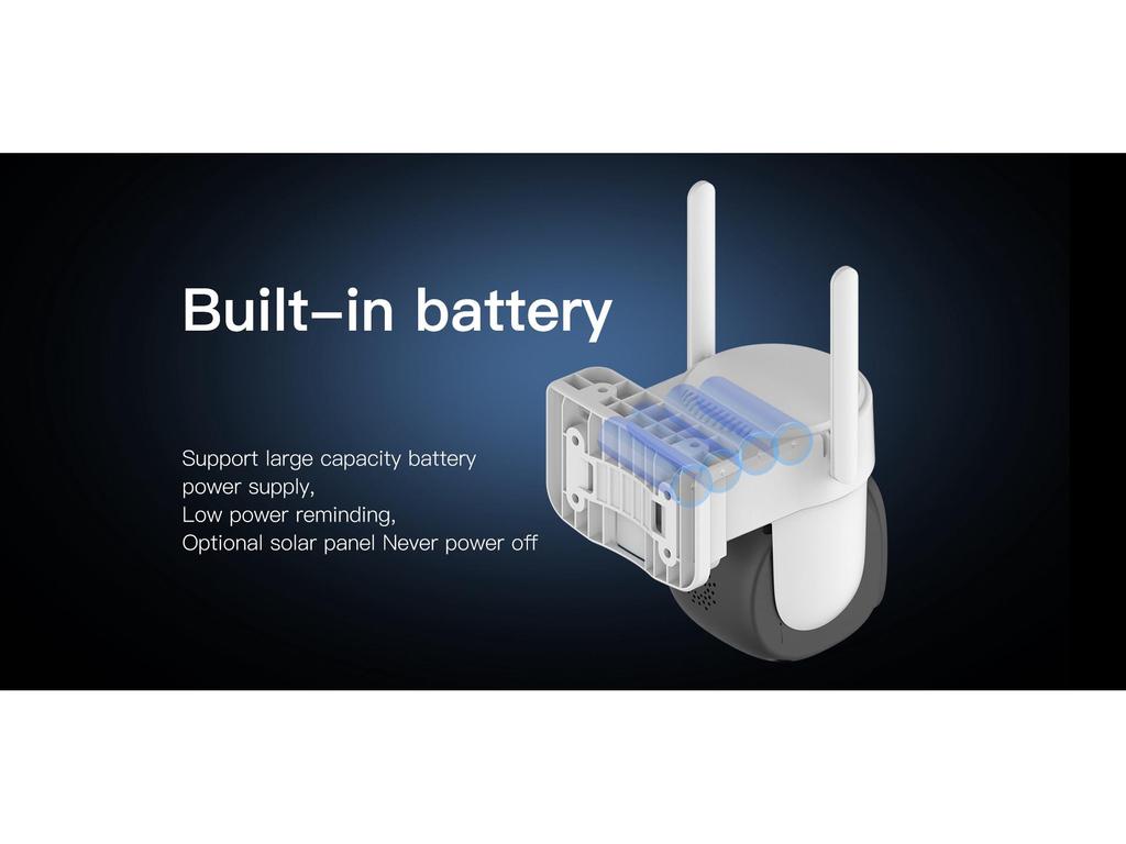 O-KAM 2K Solar-Powered Outdoor Camera: Waterproof, WiFi/4G, Night Vision, Full Color, 360° Rotation.